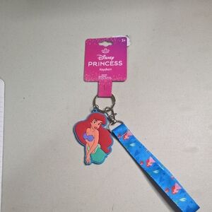 Disney Princess Ariel Keychain with Blue and Red Accents